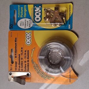 Picture Hangers and Aluminum Wire Bundle